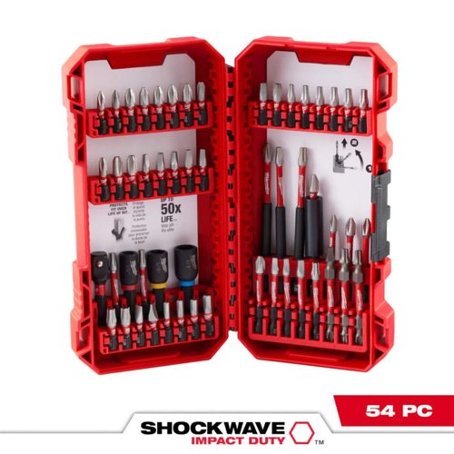 Kit Bit Shockwave com 54 Peças 48-32-4010 Milwaukee