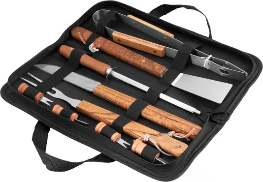 Kit Churrasco 10 Peças Aço Inox com Estojo Vonder