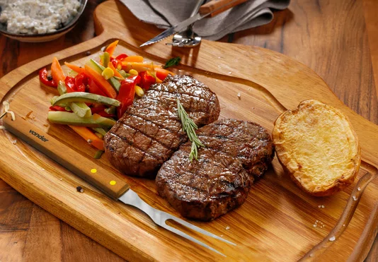 Kit Churrasco 10 Peças Aço Inox com Estojo Vonder