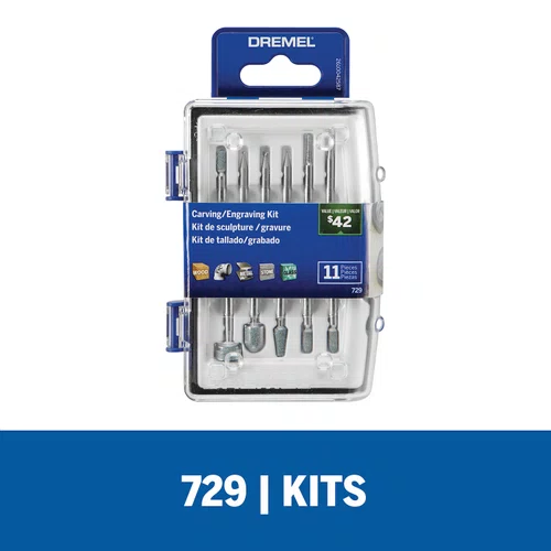 Kit De Acessórios 11 peças Para Gravar Esculpir e Esmerilhar 729 Dremel