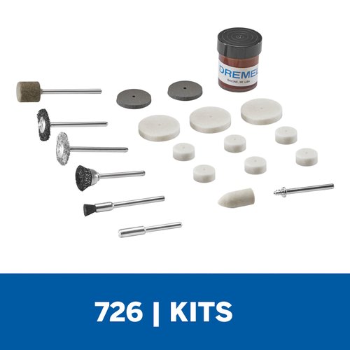 Kit De Acessórios 20 peças Para Limpar e Polir 726 Dremel
