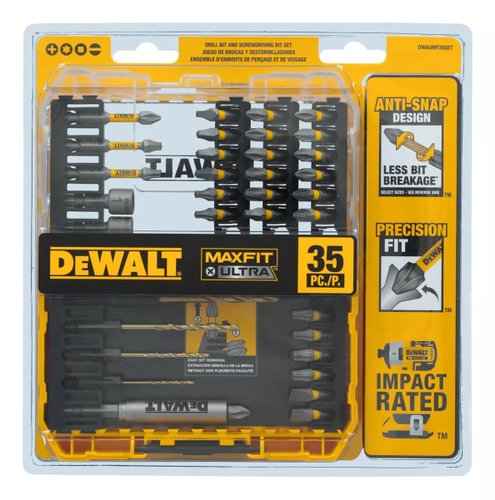 Kit de Furar e Parafusar MaxFit 3.0 Ultra 35 Peças DWAUMF35SET Dewalt