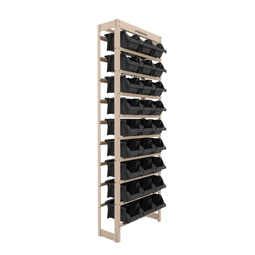 Kit Estante Gaveteiro Organizador Com 27 Gavetas N5 Preta Presto