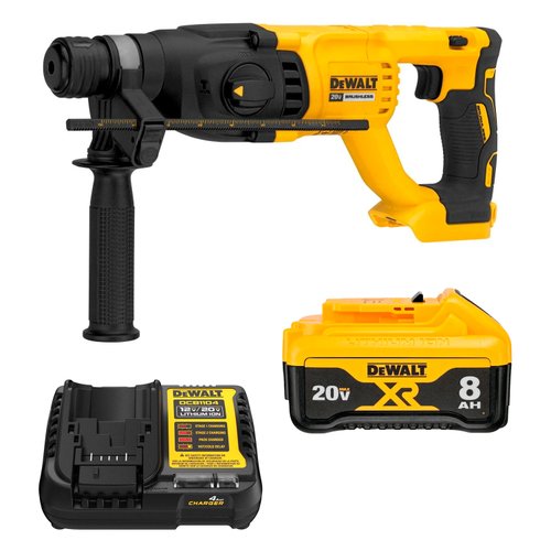 Kit Martelete Rompedor DCH133B-B3 + Bateria 8Ah + Carregador DeWalt