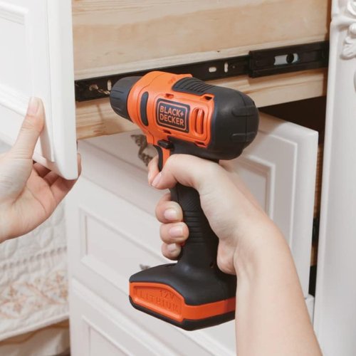 Kit Parafusadeira Furadeira 12v 18 Acessórios + Caixa LD12SA-BR Black & Decker