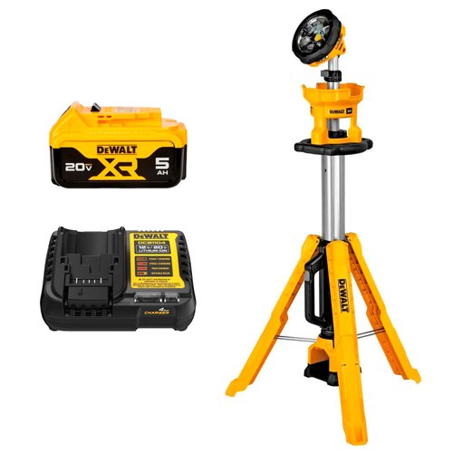 Kit Torre de Iluminação DCL079 + Bateria 5Ah + Carregador DeWalt