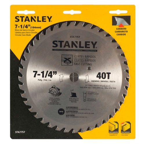 Lâmina De Serra Circular 7 1/4" 40T STA7757 Stanley