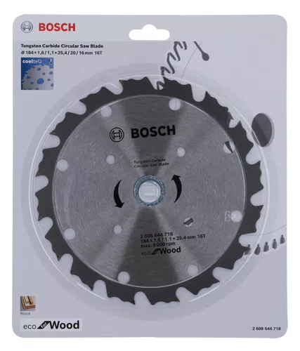 Lâmina de Serra Circular Videa 185 x 25 x 16D Coolteq – Ref. 2608644718 – Bosch