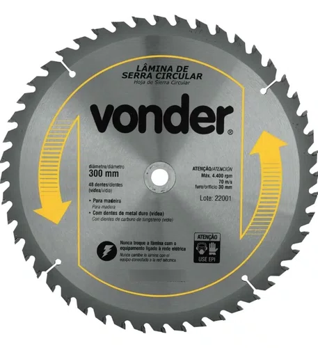 Lâmina de Serra Circular Videa 300 x 30 x 48D – 4650300480 – Vonder