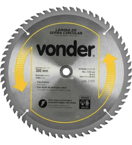 Lâmina de Serra Circular Videa 300 x 30 x 60D – 4650300600 – Vonder