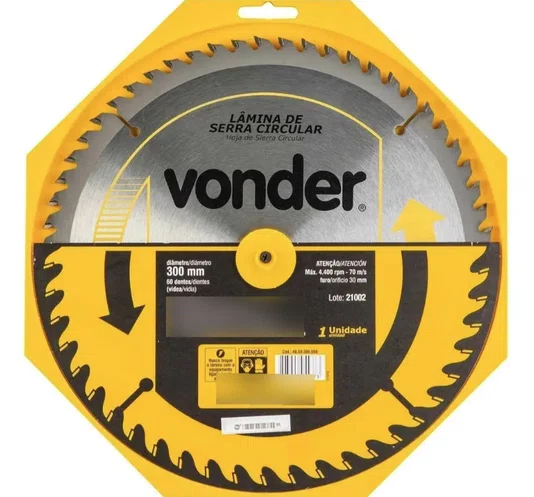 Lâmina de Serra Circular Videa 300 x 30 x 60D – 4650300600 – Vonder