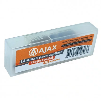 Lâmina Para Estilete Trapezoidal 19mm 10 unidades A06103 Ajax
