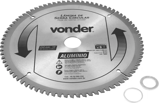 Lâmina Serra Circular Videa 250 x 30 x 80 AL Vonder