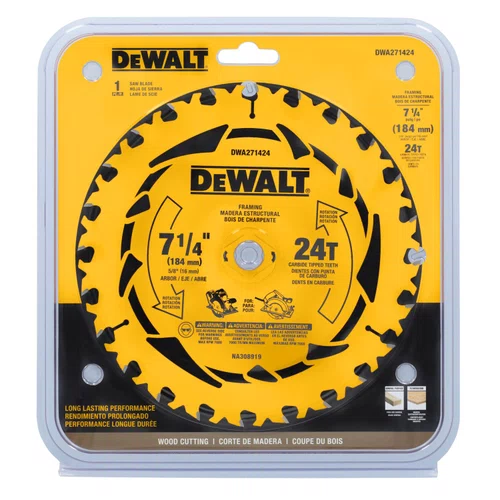Lâmina Serra Circular 7-1/4" 24 Dentes DWA271424