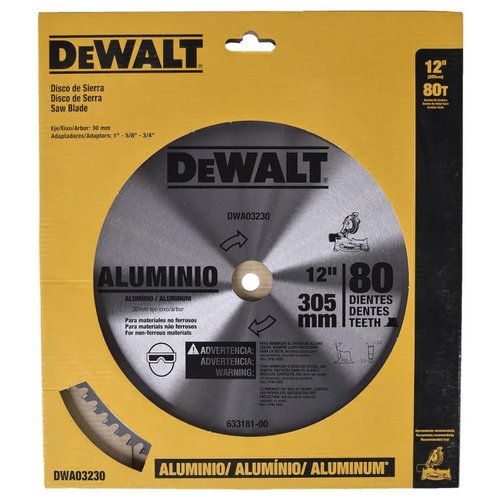 Lâmina Serra Esquadria 12" 80 Dentes Aluminio DWA03230 DeWalt