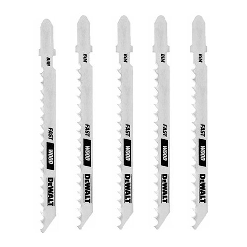 Lâminas Tico Tico 5 Peças 312 Dentes Encaixe T DW3765H DeWalt