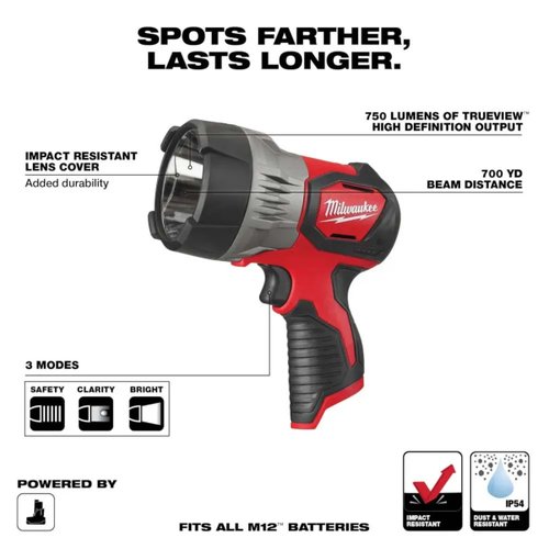 Lanterna 12V 750 Lumens 2353-159N Milwaukee