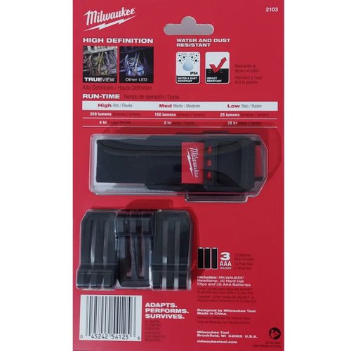 Lanterna De Cabeça Com Pilha Aaa 2103-01 Milwaukee