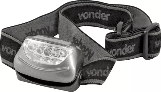 Lanterna de Cabeça LC 005 com 4 LEDs e LED Vermelho Vonder