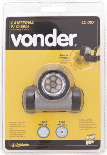 Lanterna de Cabeça LC 007 6 LEDs Vonder