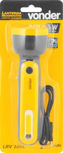 Lanterna Recarregável de LED 80-100lm 5V Lítio LRV100L Vonder