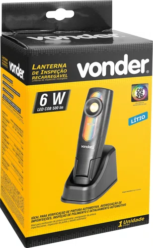 Lanterna Recarregável de Inspeção LED 6W 96 CRI+ Vonder