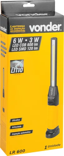 Lanterna Recarregável Ultrafina Artic LR600 Vonder