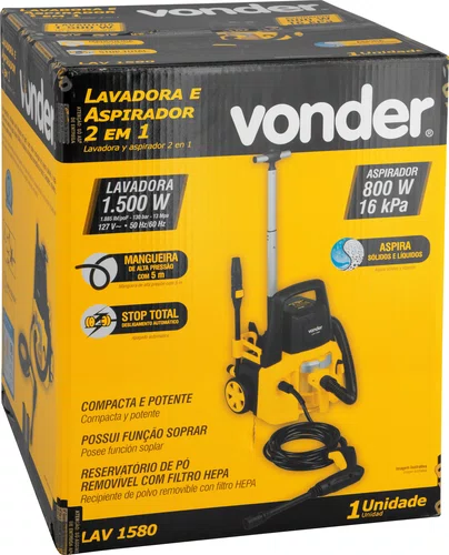 Lavadora e Aspirador 2 em 1 LAV1580 127V Vonder