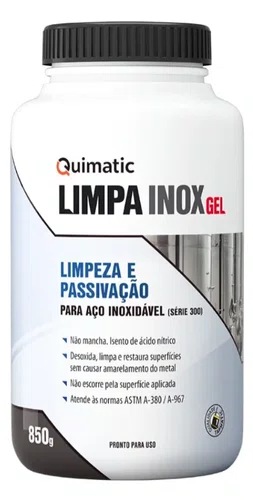 Limpa Inox Gel Quimatic 850 g LG2 Tapmatic