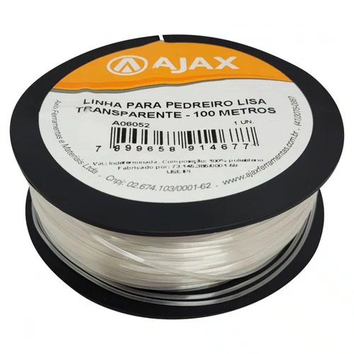 Linha Para Pedreiro 100M Transparente Lisa A06052 Ajax