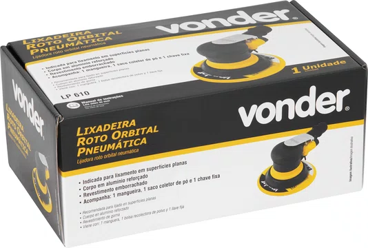 Lixadeira Roto Orbital Pneumática LP610 Vonder