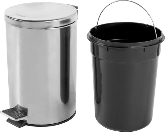 Lixeira Redonda 12L Inox Vonder