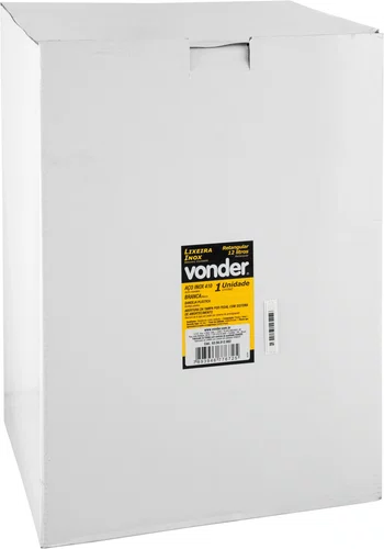Lixeira Retangular 12L Branca Vonder