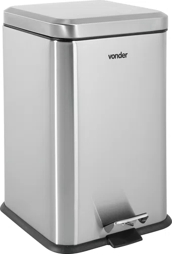 Lixeira Retangular 20L Inox Vonder