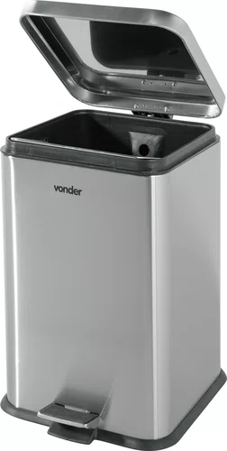 Lixeira Retangular 20L Inox Vonder