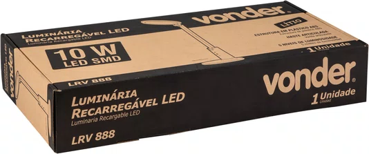 Luminária Recarregável LED LRV888 Vonder