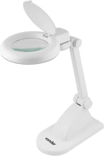 Lupa Articulada 1,75X com LED e Base para Bancada Vonder