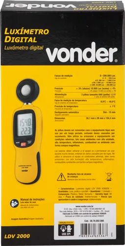 Luxímetro Digital LDV2000 – Vonder