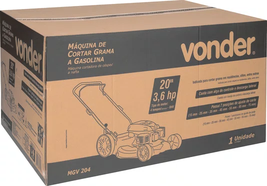 Máquina Cortar Grama a Gasolina 3,6 HP 20" MGV204 Vonder