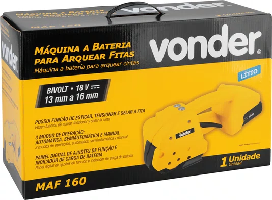 Máquina para Arqueamento de Fita 13-16 mm 18V MAF160 Vonder