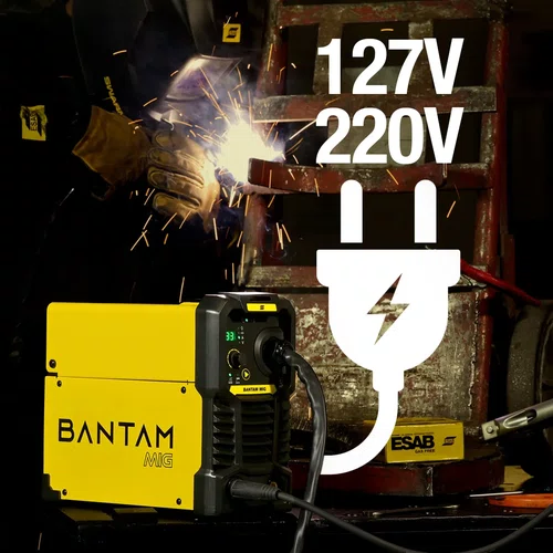Máquina De Solda Inversora Bantam Mig 130 127/220V Esab