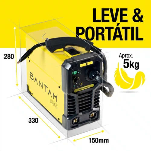 Máquina De Solda Inversora Bantam Mig 130 127/220V Esab