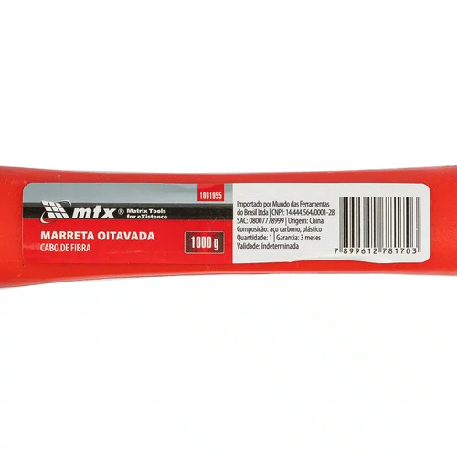 Marreta Oitavada 1000g Cabo Fibra 1091955 MTX