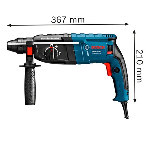 Martelete Combinado Bosch Sds-Plus 820W 127V 2,7J GBH 2-24D Caixa Papelão
