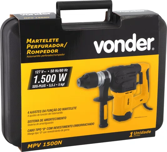 Martelete Perfurador/Rompedor MPV1500 5,5J 127V Vonder