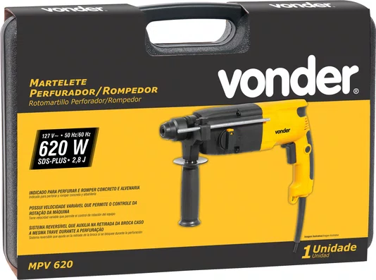 Martelete Perfurador/Rompedor MPV620 2,8J 127V Vonder
