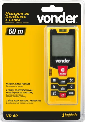 Medidor de Distância a Laser 60m Model 60 Vonder