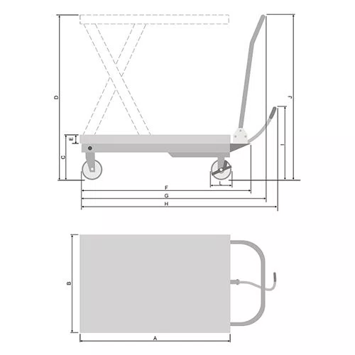 Mesa Hidraulica Pantografica Elevada 800 Kg 1500mm - MEE800 - BOVENAU