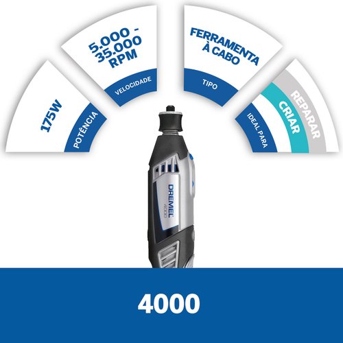 Micro Retífica Dremel 4000 220V 175W