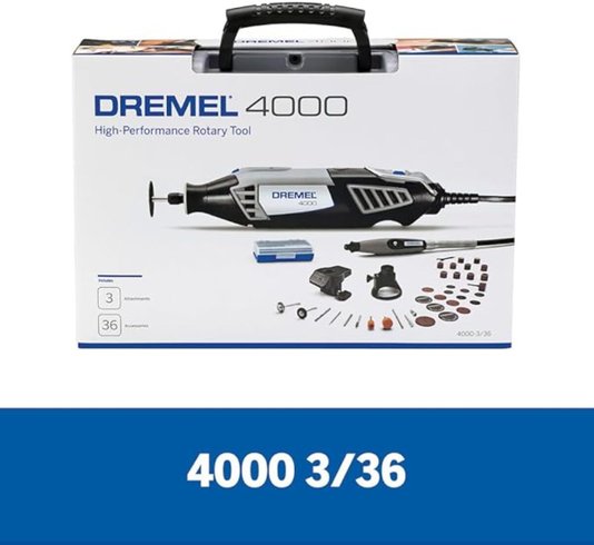 Micro Retífica Dremel 4000 127V com 3 Acoplamentos e 36 Acessórios